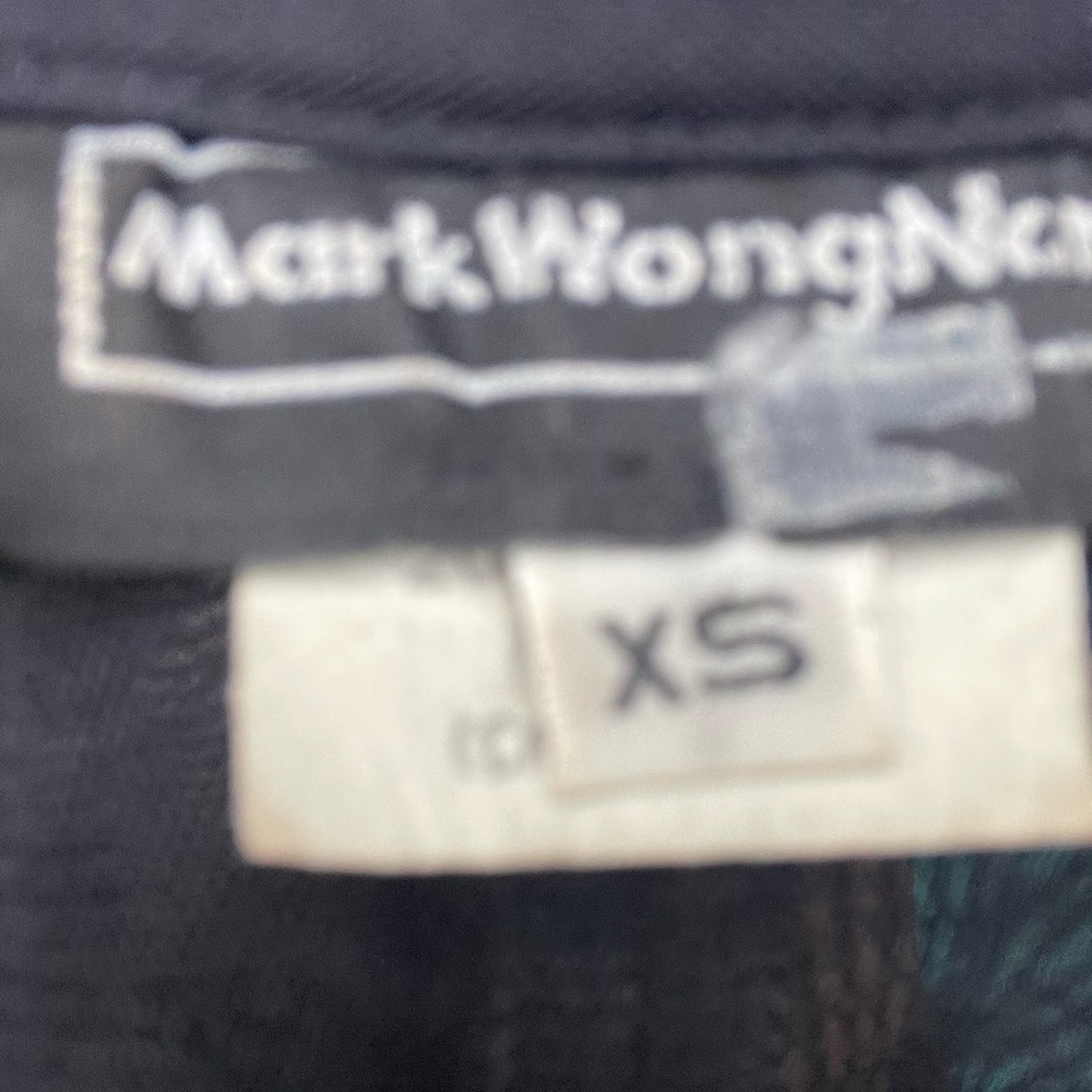 Mark Wong Nark Sheer Hooded 1/2 Zip Front Top - image 5